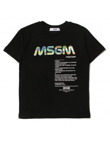 T-shirt MSGM bimbo MS028909 nera PE22