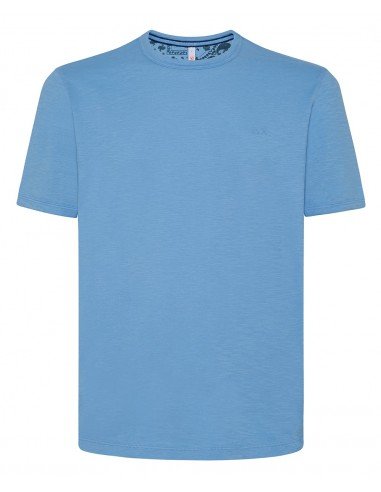T-shirt Sun68 uomo Round Bottom T33115 azzurra PE23