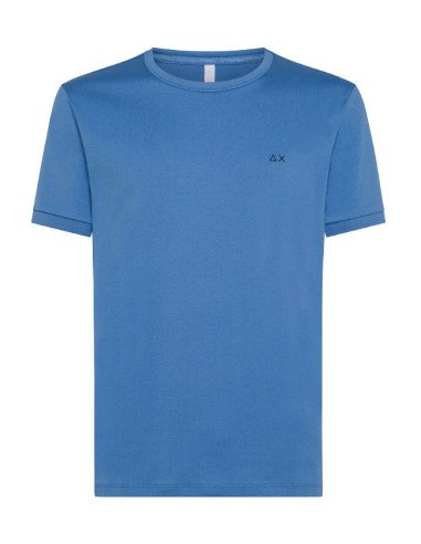 T-shirt Sun68 uomo Round Solid T34129 blu avio