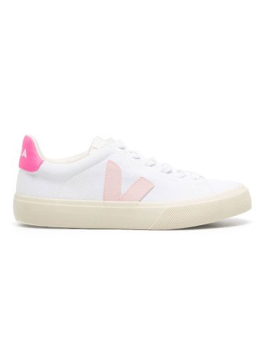 Sneakers Veja donna CA01034 Campo canvas bianco rosa